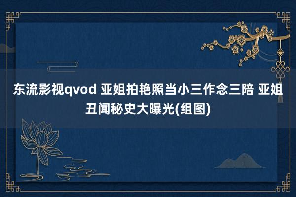 东流影视qvod 亚姐拍艳照当小三作念三陪 亚姐丑闻秘史大曝光(组图)